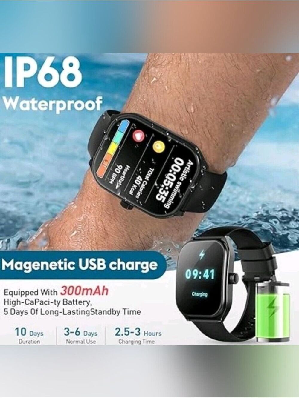 AOLON Curve 2.01" Smartwatch Fitness Tracker - Picture 6 of 6